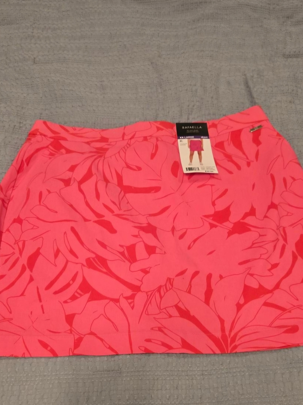 Rafaella Pink Floral Mini Skort W/Built-in Shorts